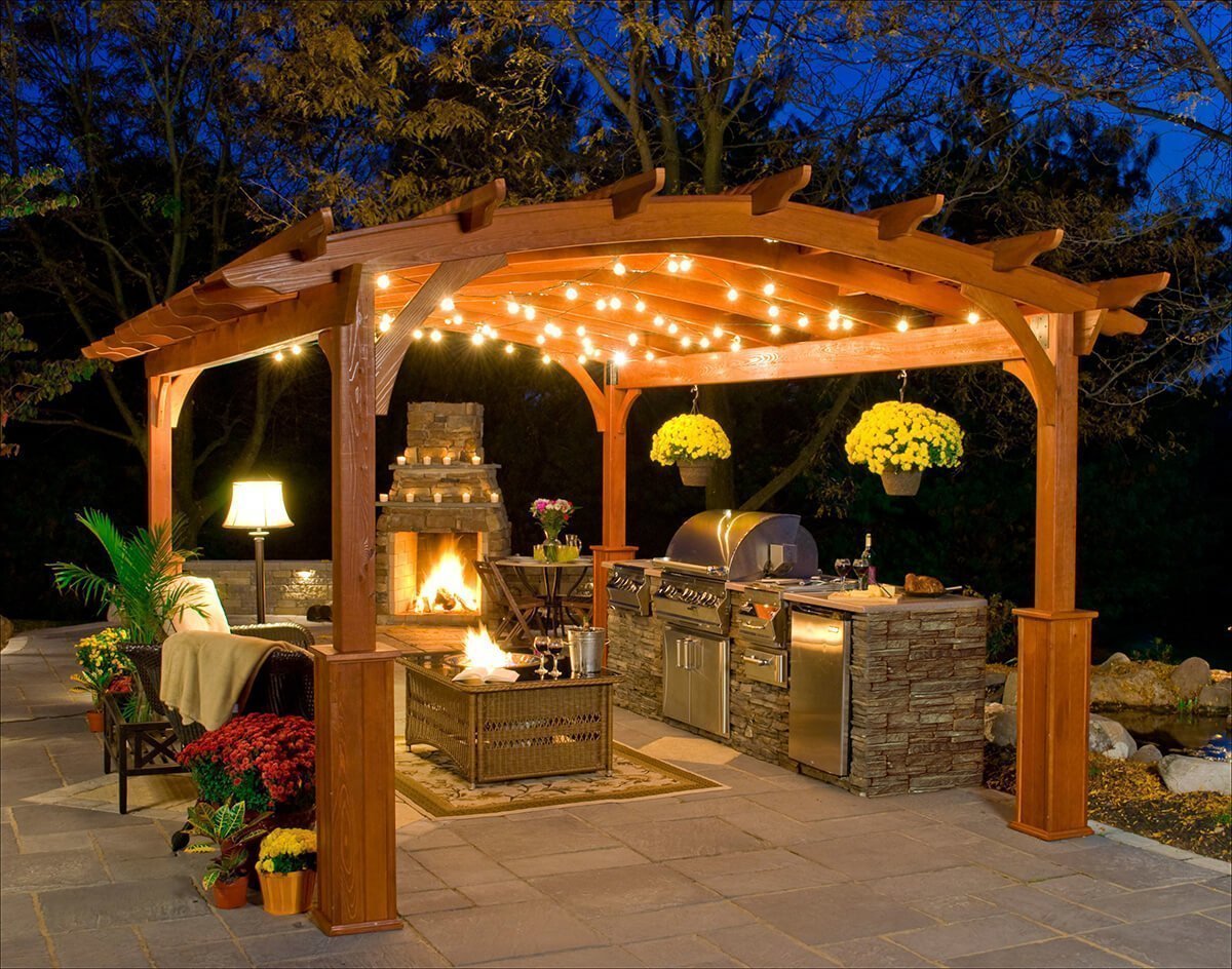 Patio Kitchen and Living Room