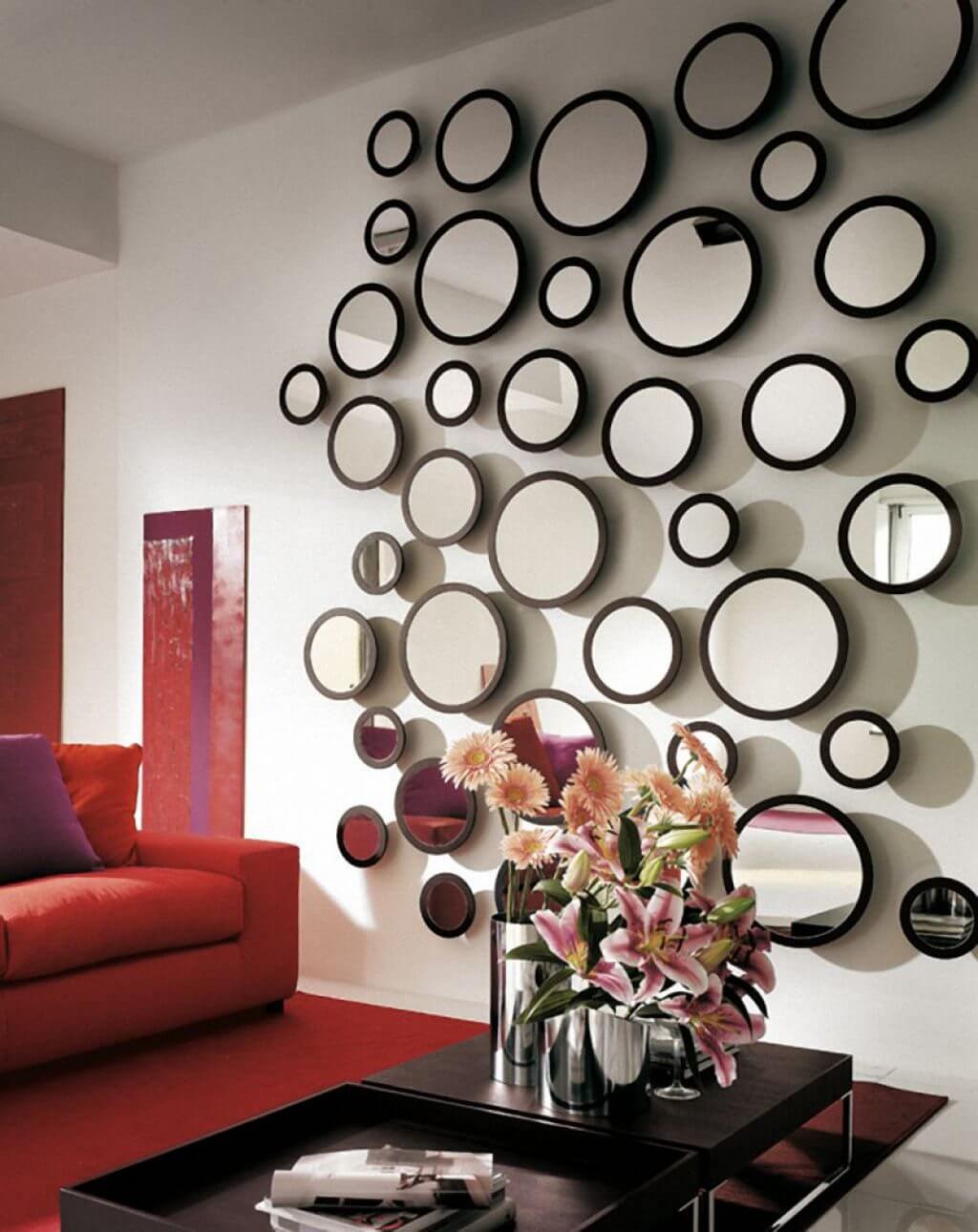 Circle Mirrors Wall Art : 51 Decorative Wall Mirrors To Fill That Empty ...