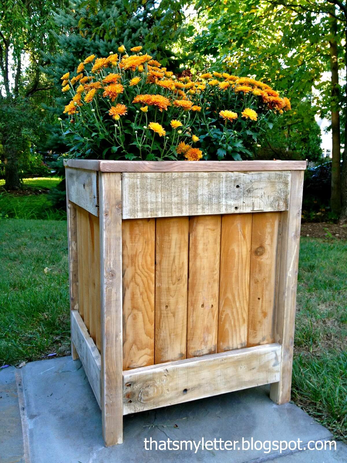 Large Wood Flower Planters