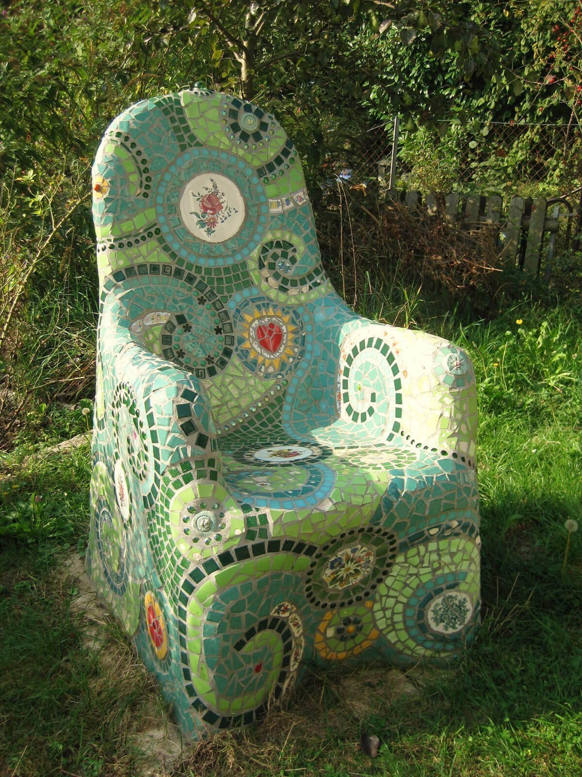 Mosaic Clay Outdoor Garden Chair