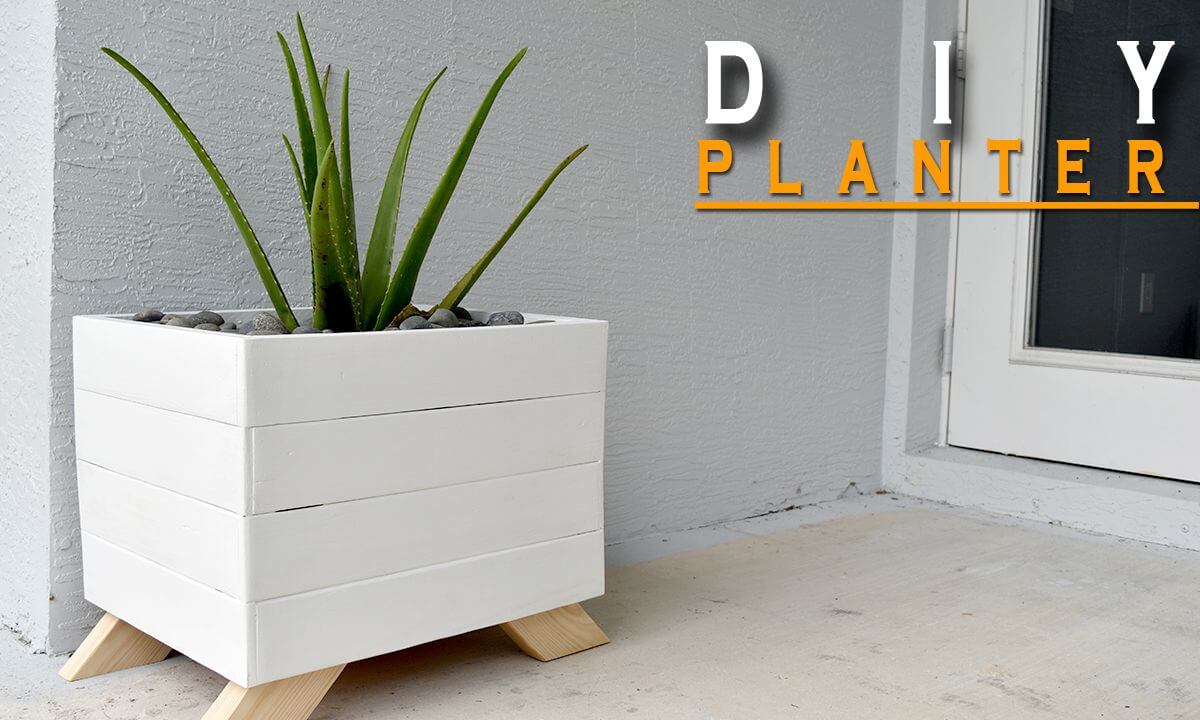 DIY Chic Painted Wood Planter