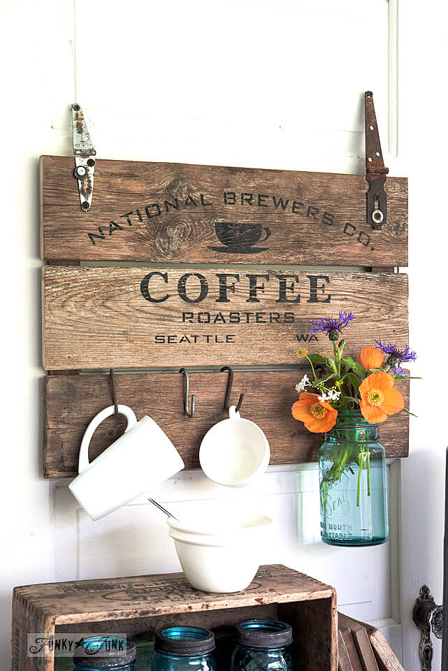 Wooden Coffee Crate Pantry Hanger