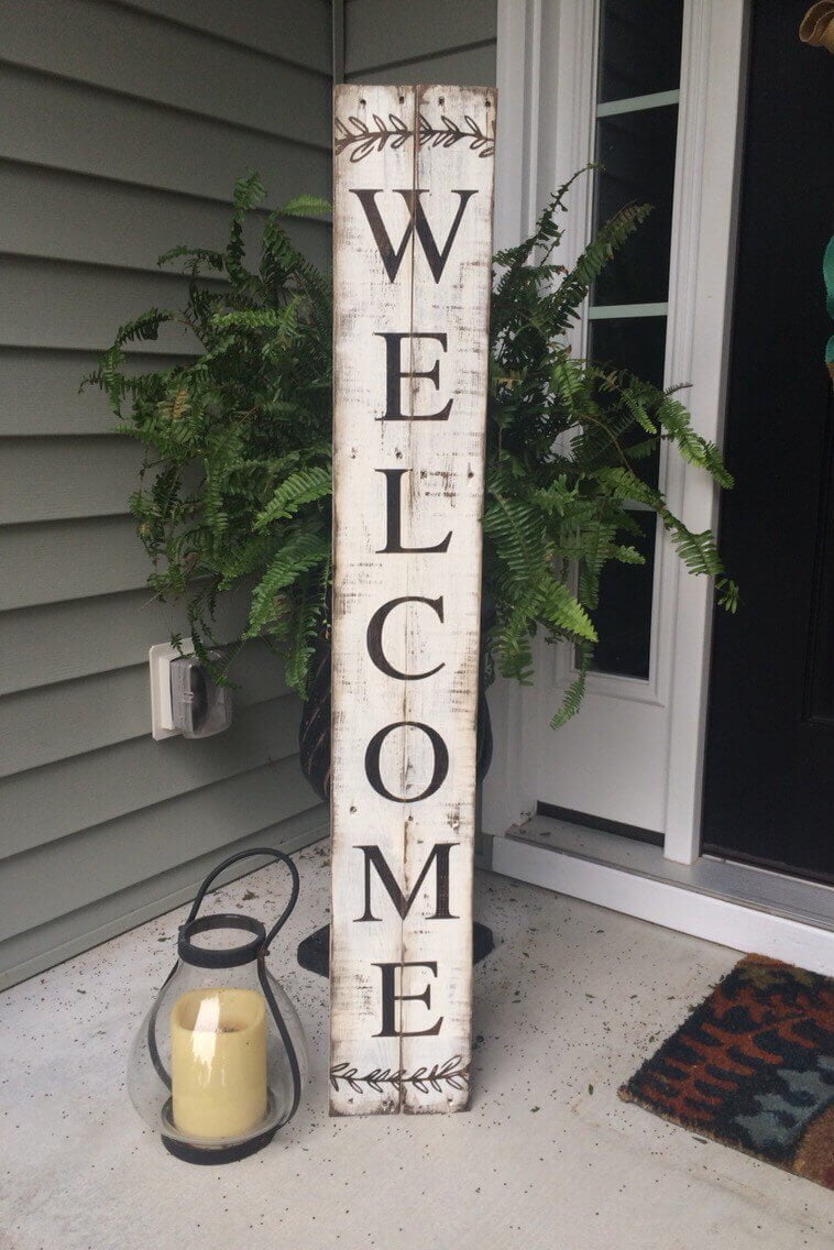 Large Welcome Signs Welcome To Our Home Signs Vine Wreath Decor