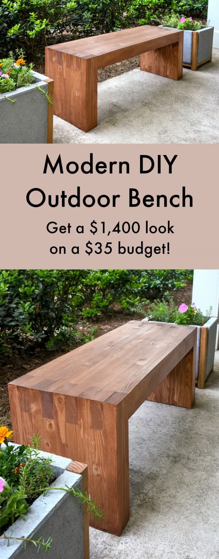 27 Best DIY Outdoor Bench Ideas And Designs For 2018