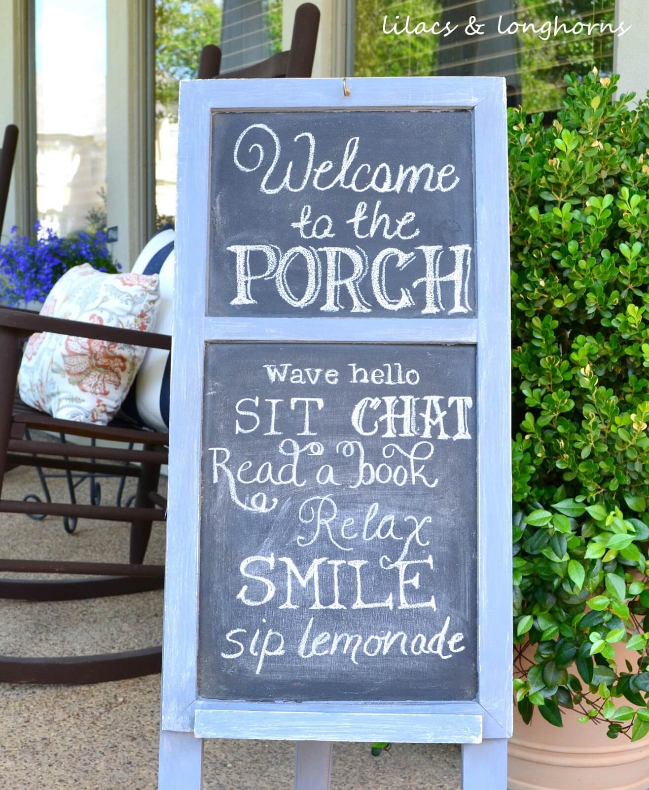 Chalkboard A-Frame Porch Rules Sign