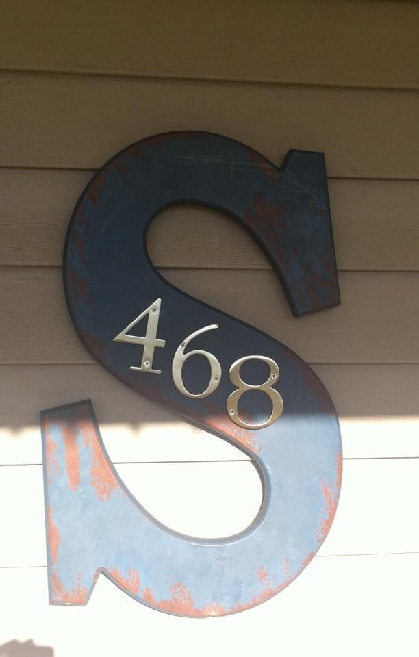 Creative House Number Ideas with Family Initials