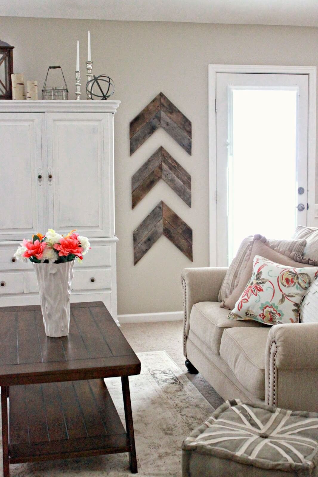 Barnwood Chevron Accent Wall Decor