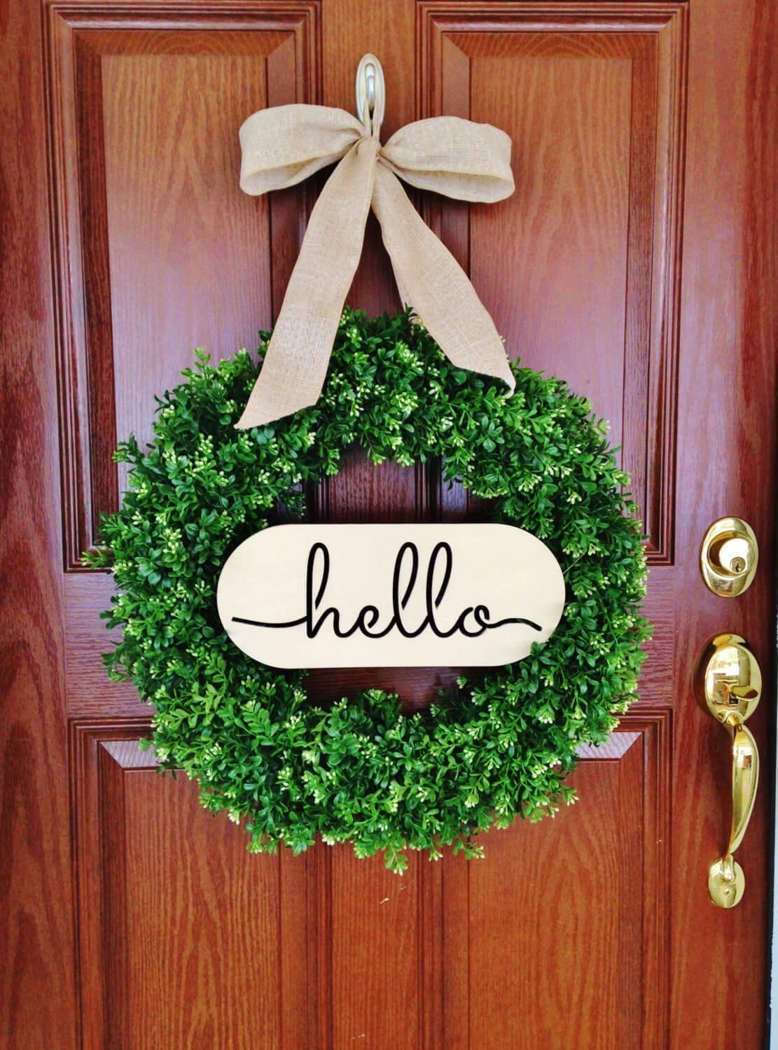 Monogram front door wreath