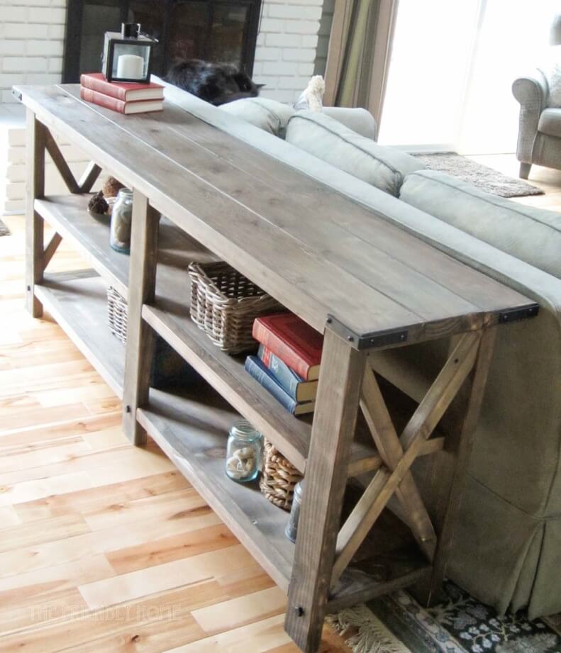 Blue Smoke Beachfront Sofa Table