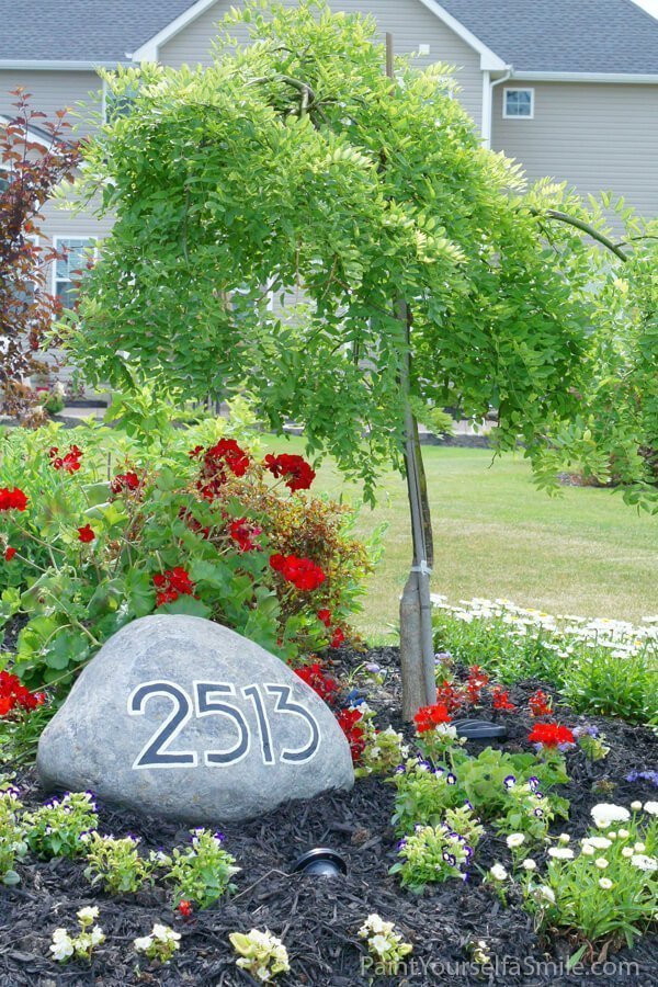 Rock Display in a Lovely Flower Garden