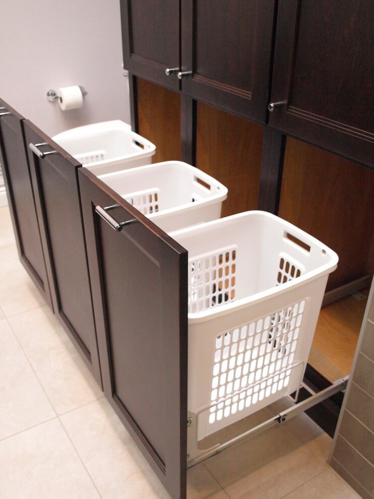 Dirty Laundry Storage in Bathroom