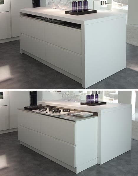 Amazing Roll Away Kitchen Range Top Island