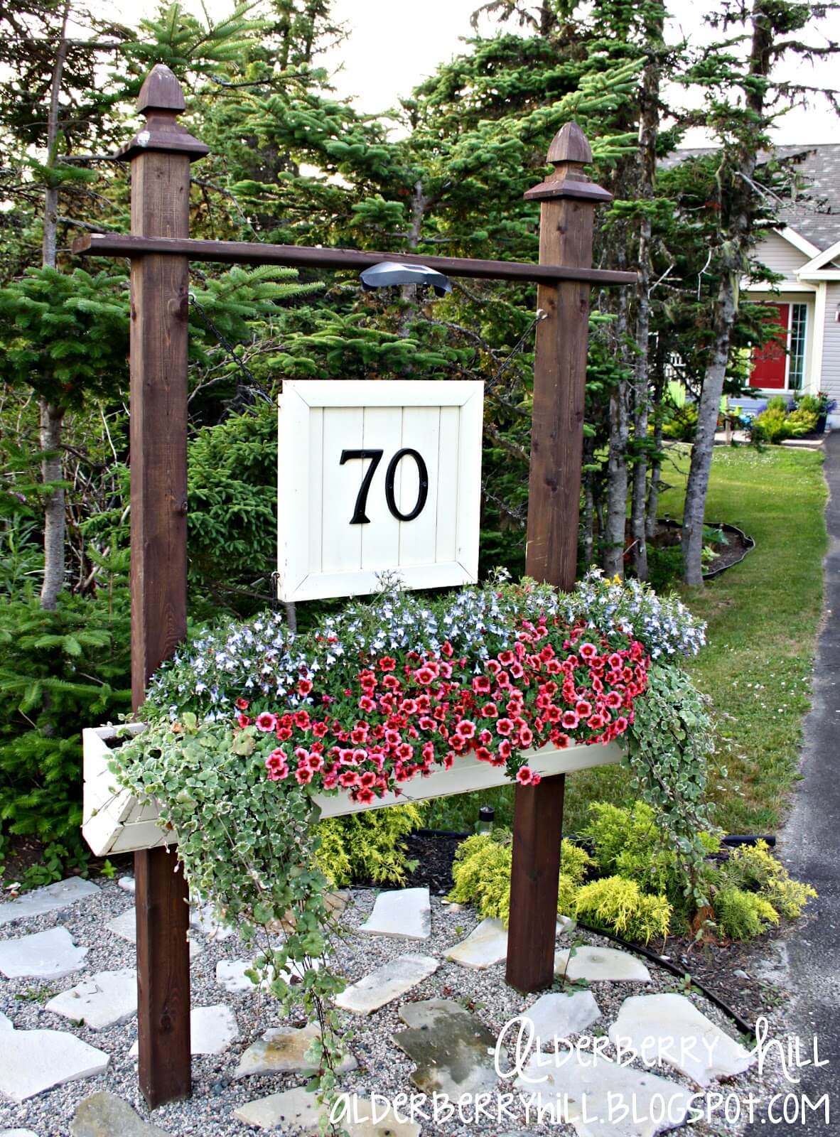 Illuminated Raised Planter Posts for your Driveway