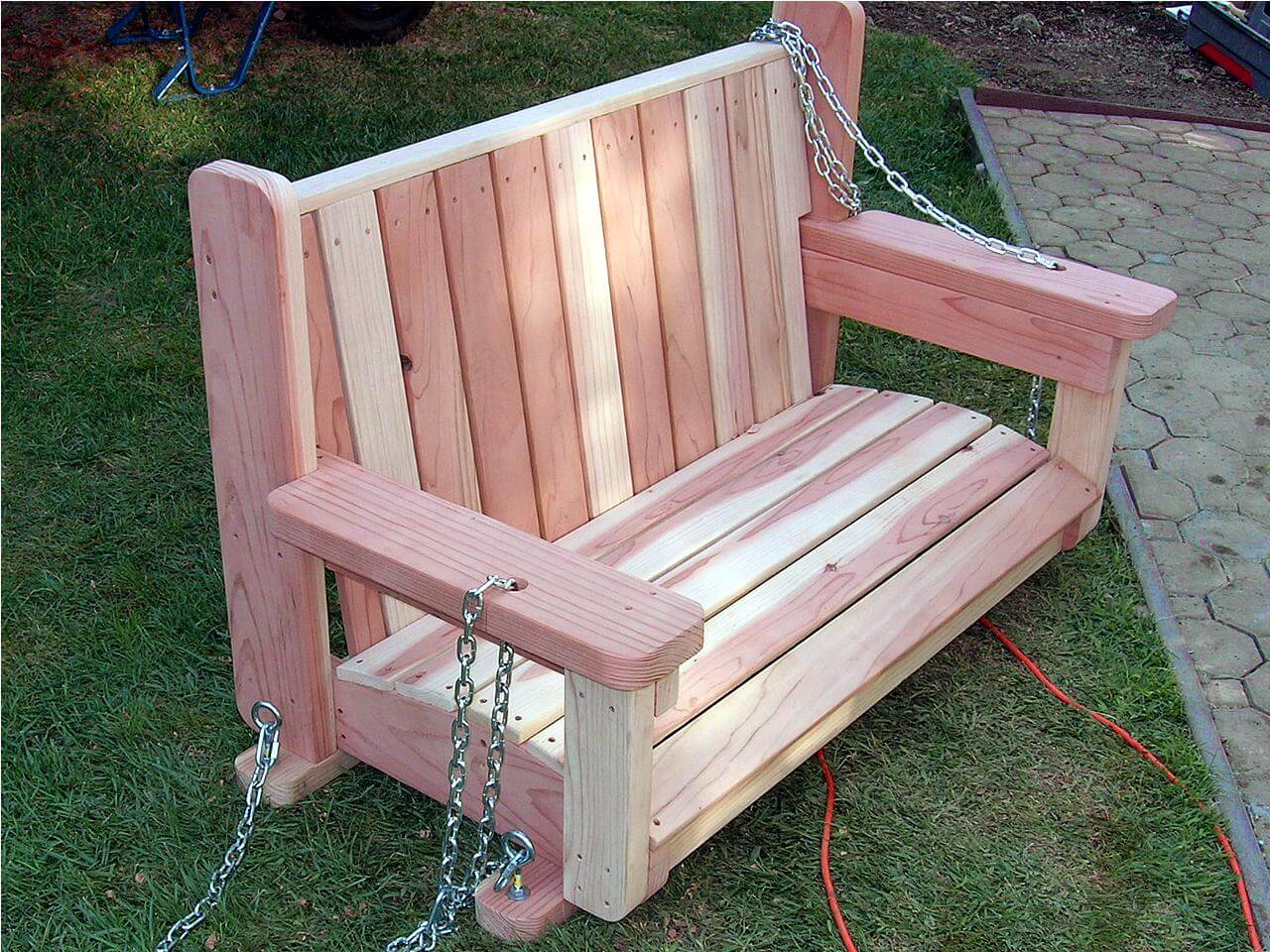 Stripped Paint-Your-Own Wooden Swing