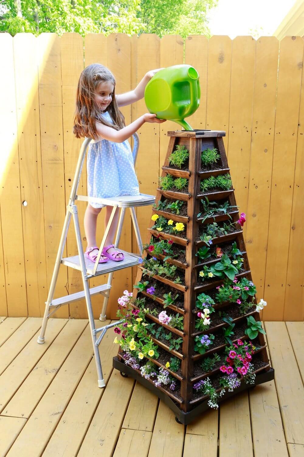 21 Best DIY Flower Tower Ideas and Designs for 2020