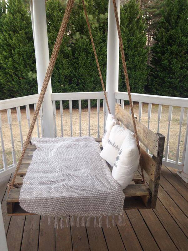 Rustic Repurposed Wooden Crate Swing