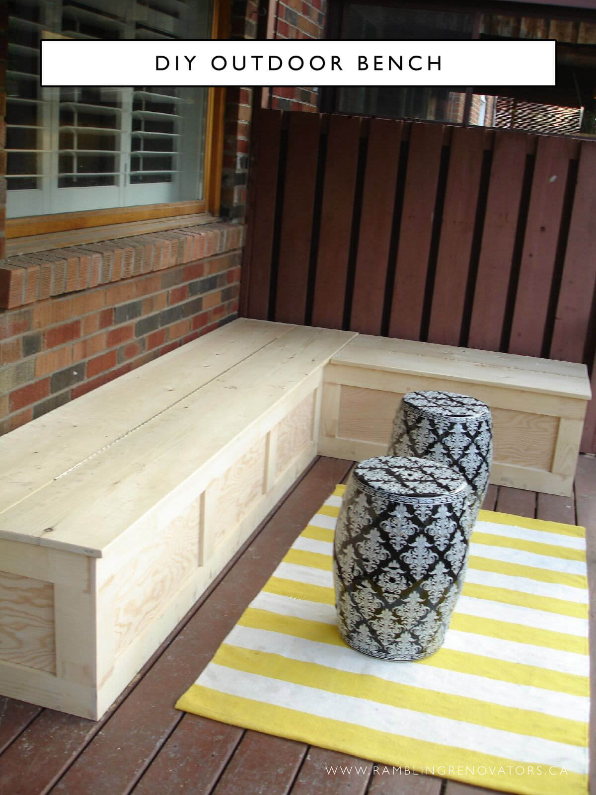 Simple Style Corner Bench