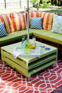 A Bright Colored Summer Outdoor Living Space