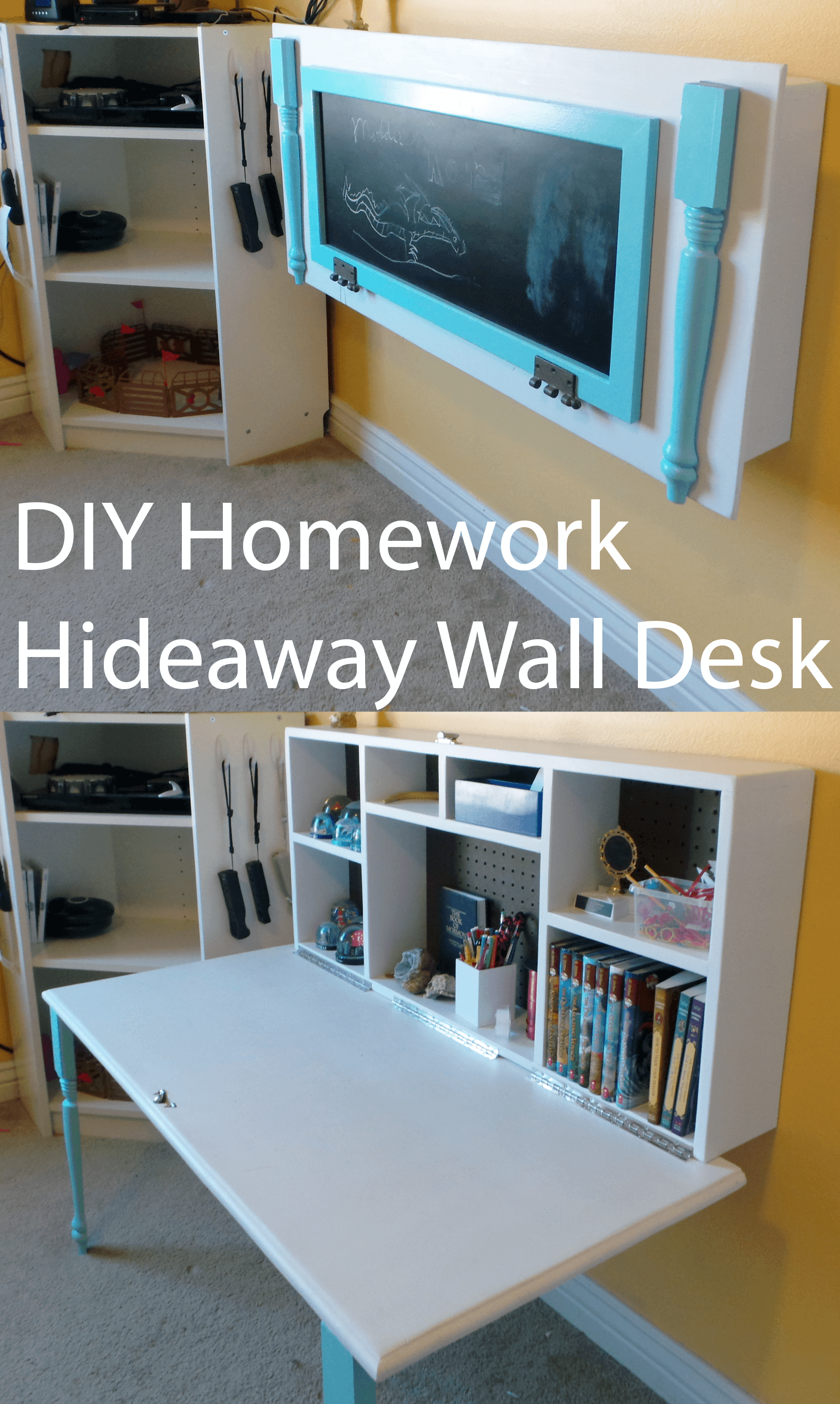 Sweet DIY Drop Down Children's Desk