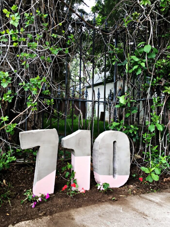 Stone Display in a Front Yard Garden