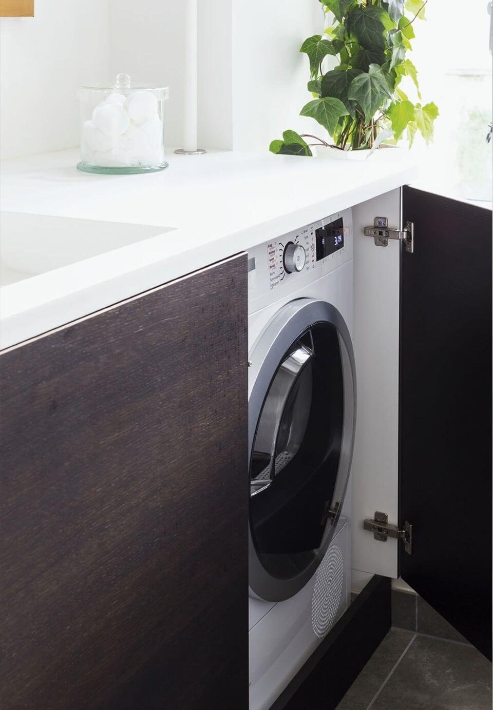 Modern Laundry Room with Hidden Washing Machine