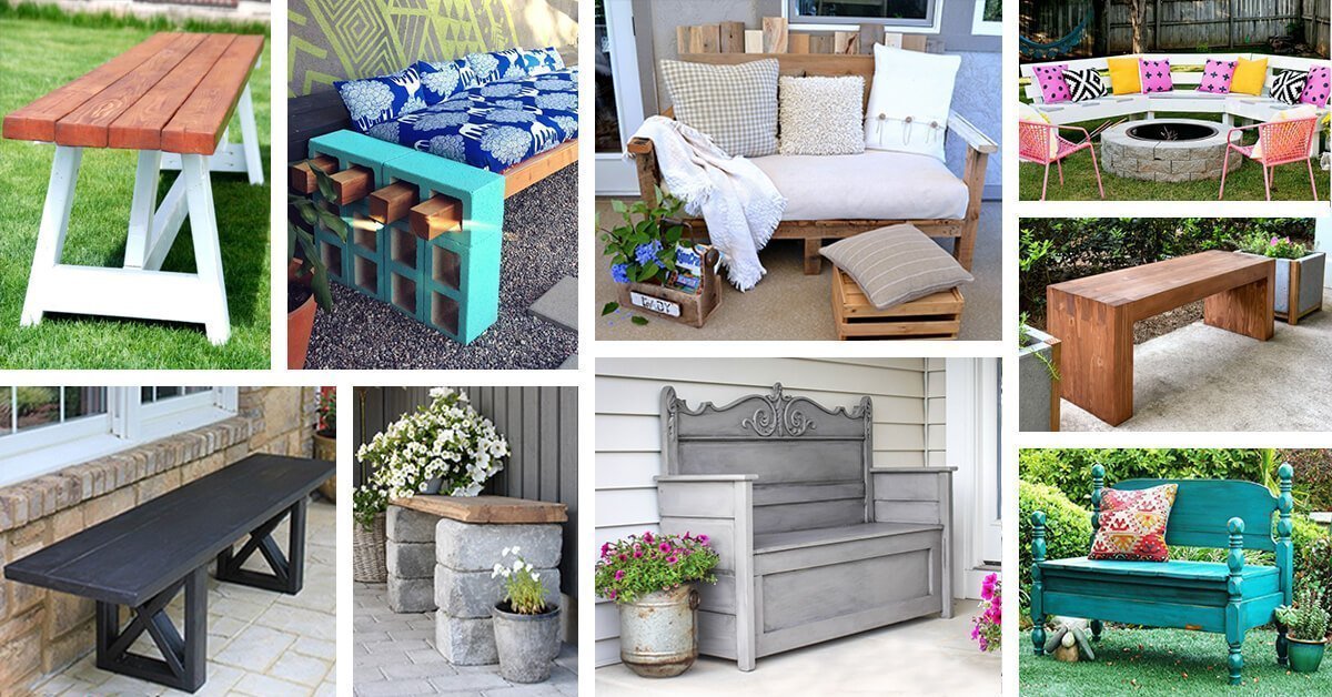 27 Best Diy Outdoor Bench Ideas And, Small Outdoor Bench Seat