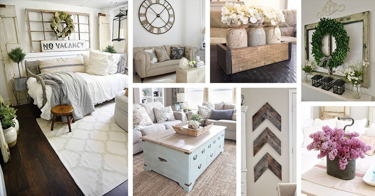 50+ Best Farmhouse Living Room Decor Ideas and Designs for ...