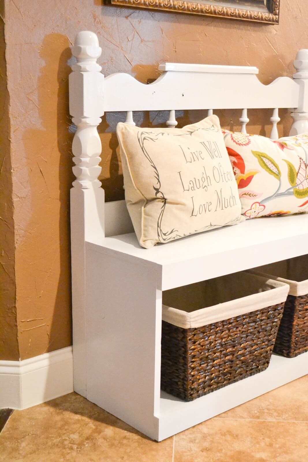 entryway bench with cushion and storage