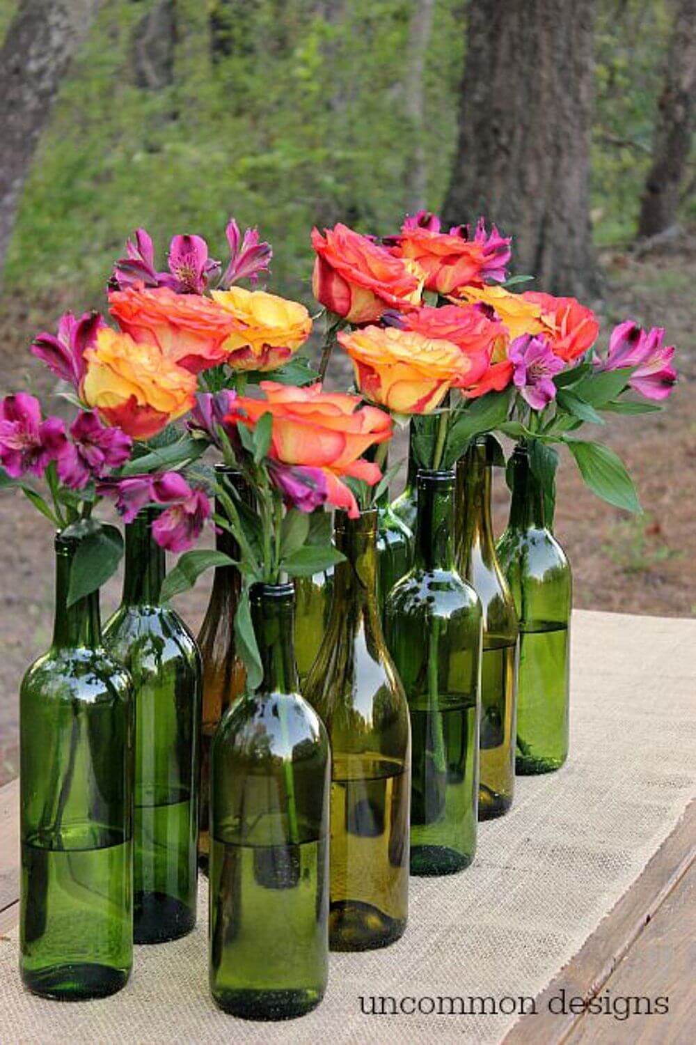 Simply Stunning Wine Bottle Table Decorations