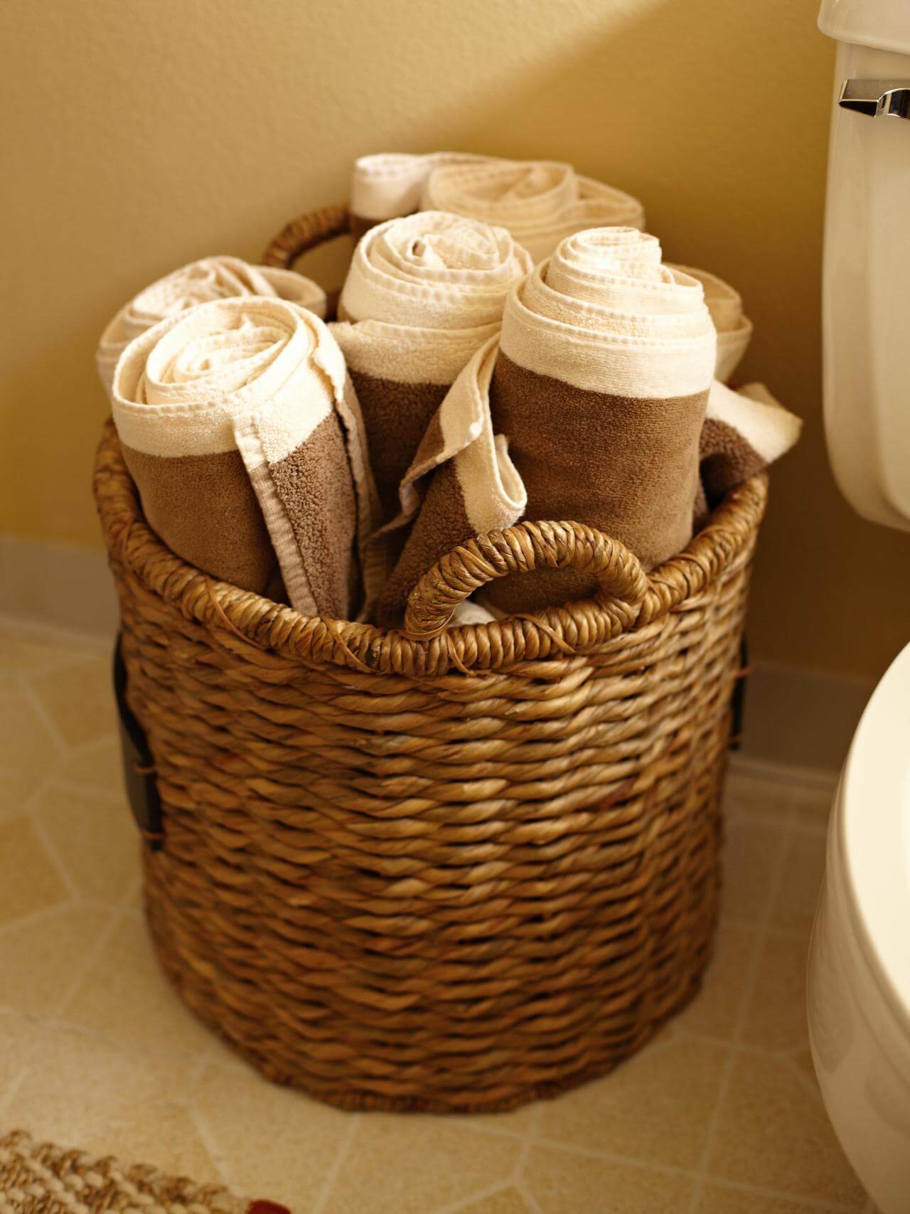 bathroom towel basket ideas