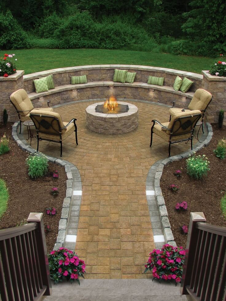 28 Best Round Firepit Area Ideas And, Round Rock Fire Pit Grill Design