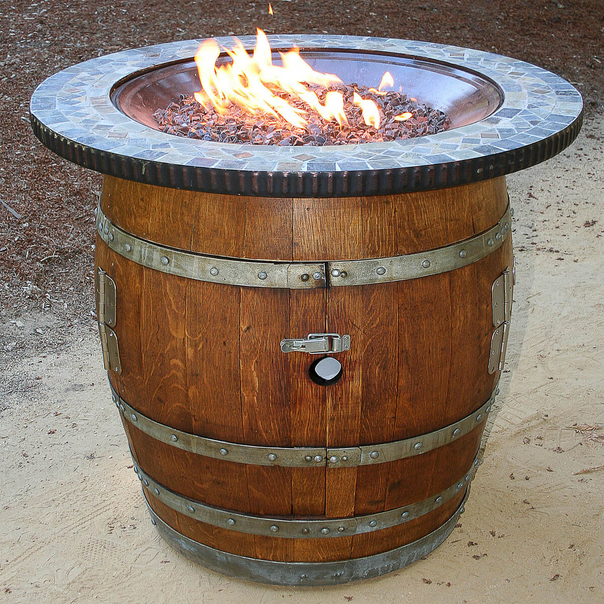 Vineyard Wine Barrel Fire Pit