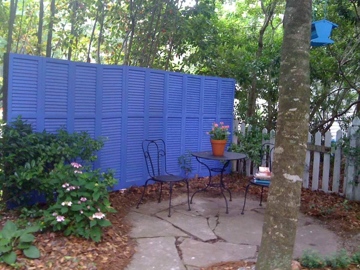 Recycled House Shutter Screening Fence