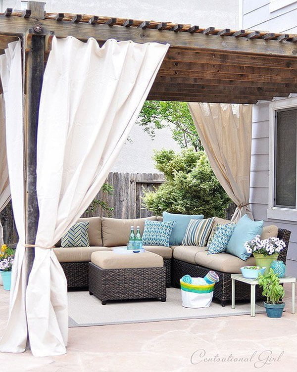 Tie-back Curtains Create Options For Outdoor Spaces