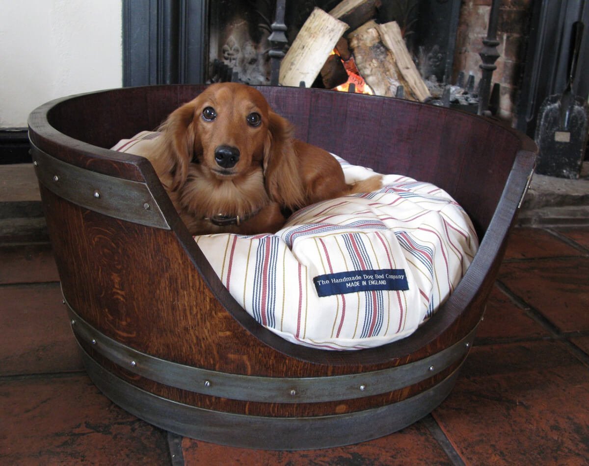 Vino Dog Repurposed Barrel Bed