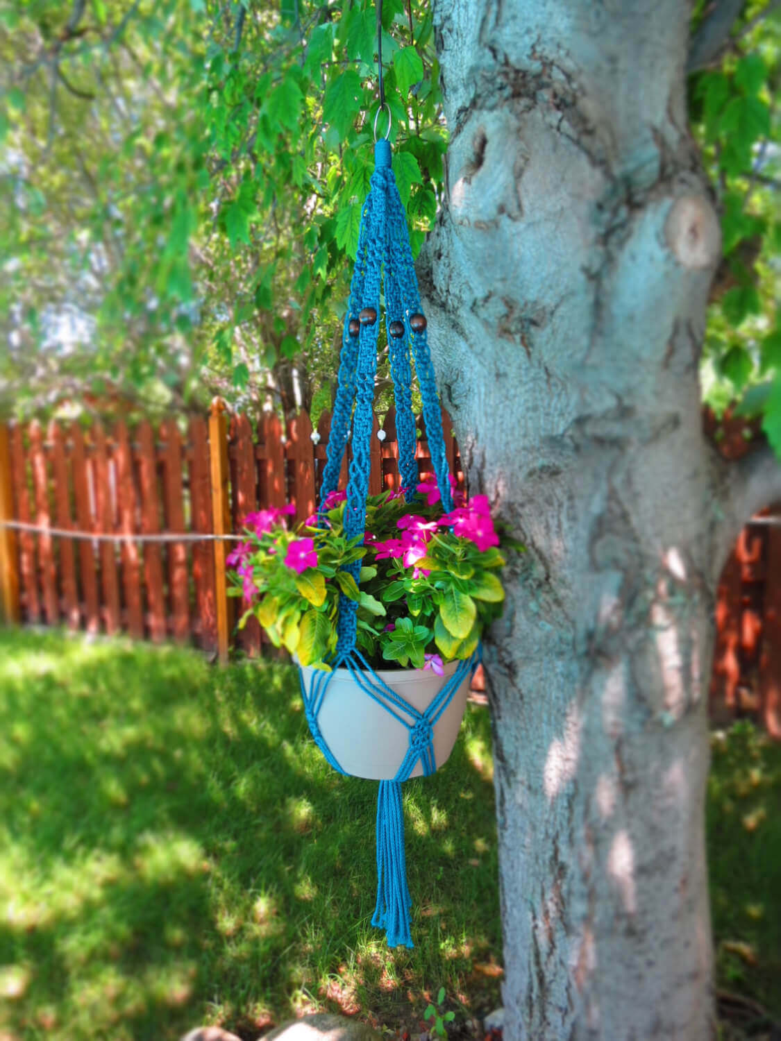 Retro Macrame Hanging Flower Pot