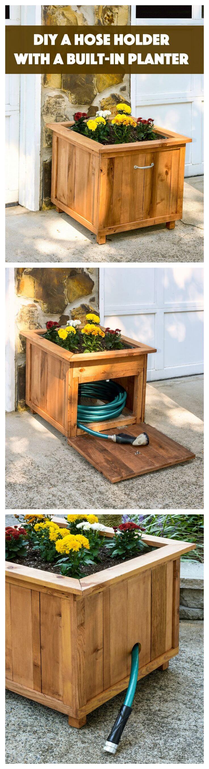 Gardener's Helper Planter Box & Hose Holder