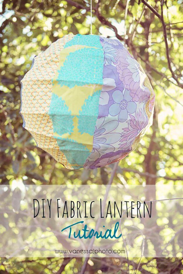 Creative DIY Fabric Covered Lantern