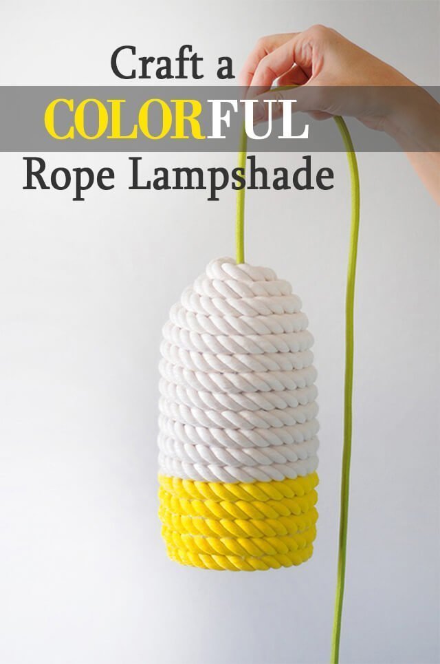 Accord de lampe coloré en corde grossière