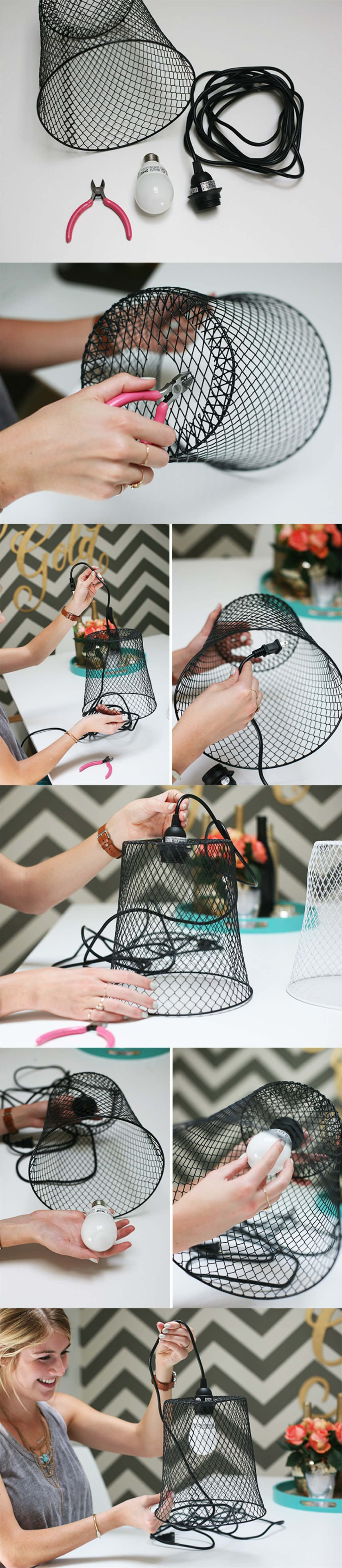 Mesh Basket Lampshade