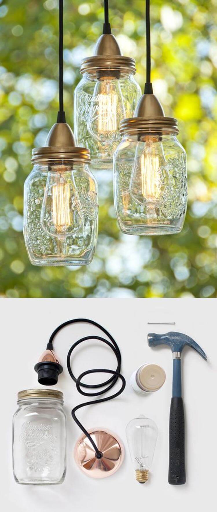 Mason Jar Folksy Lamps