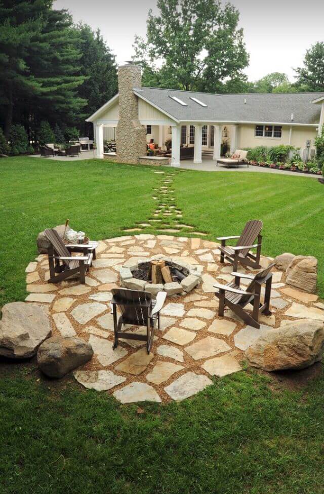 28 Best Round Firepit Area Ideas And, Fire Pit Surround Ideas