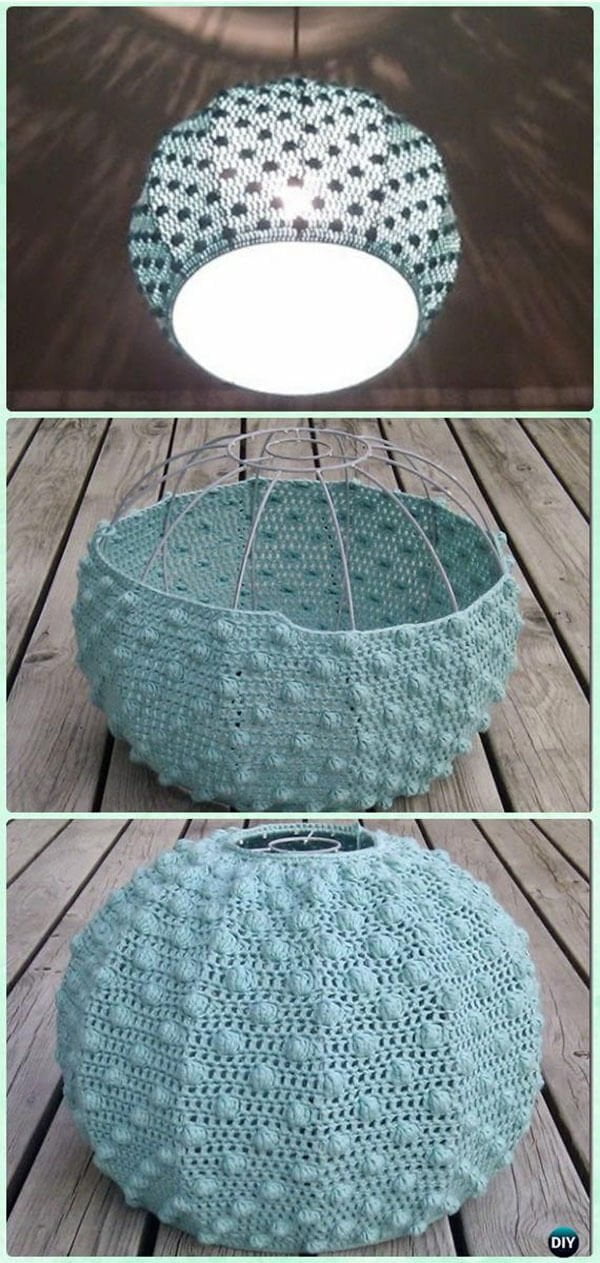 Crocheted Sea Urchin Lampshade