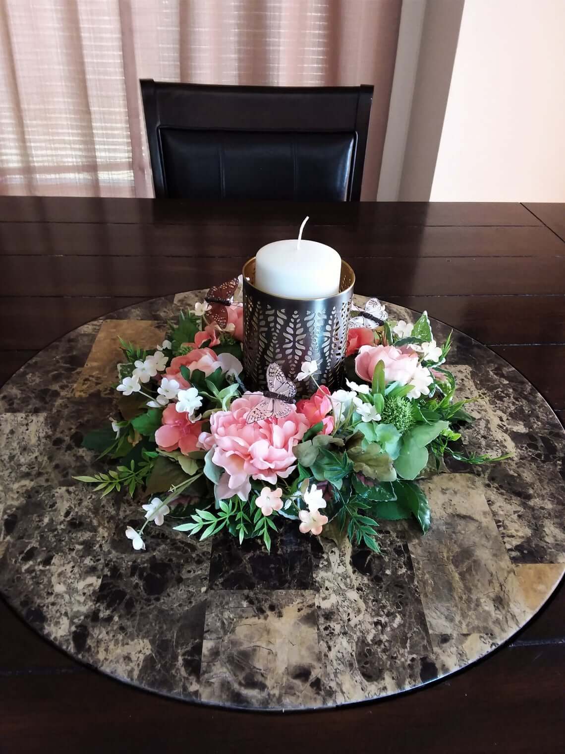 gyűrű Nyári Virág elrendezése asztaldísz