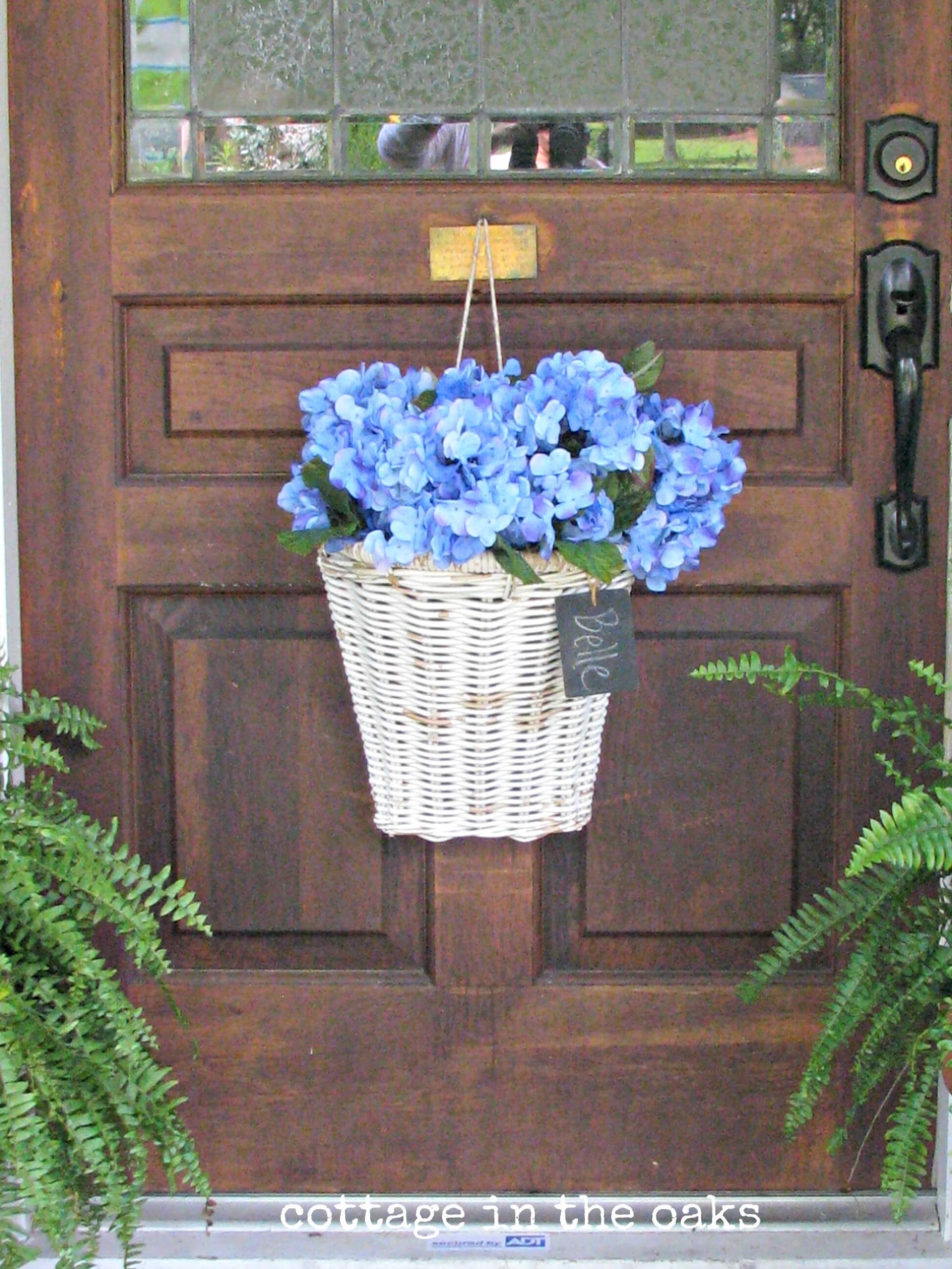 Wicker Door Hanger Flower Basket