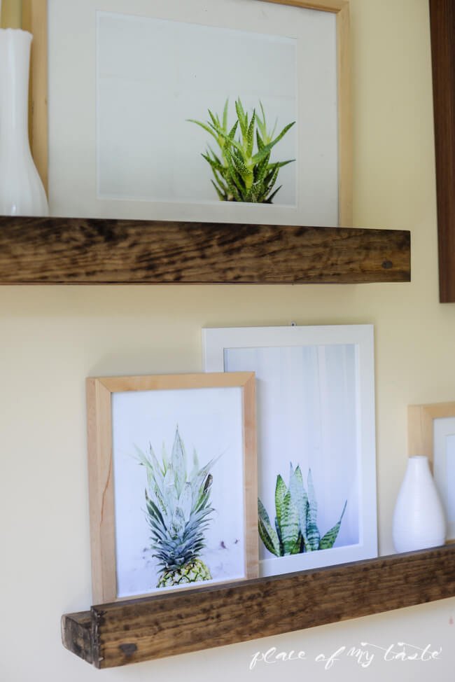 Nature-Made Floating Wooden Shelves