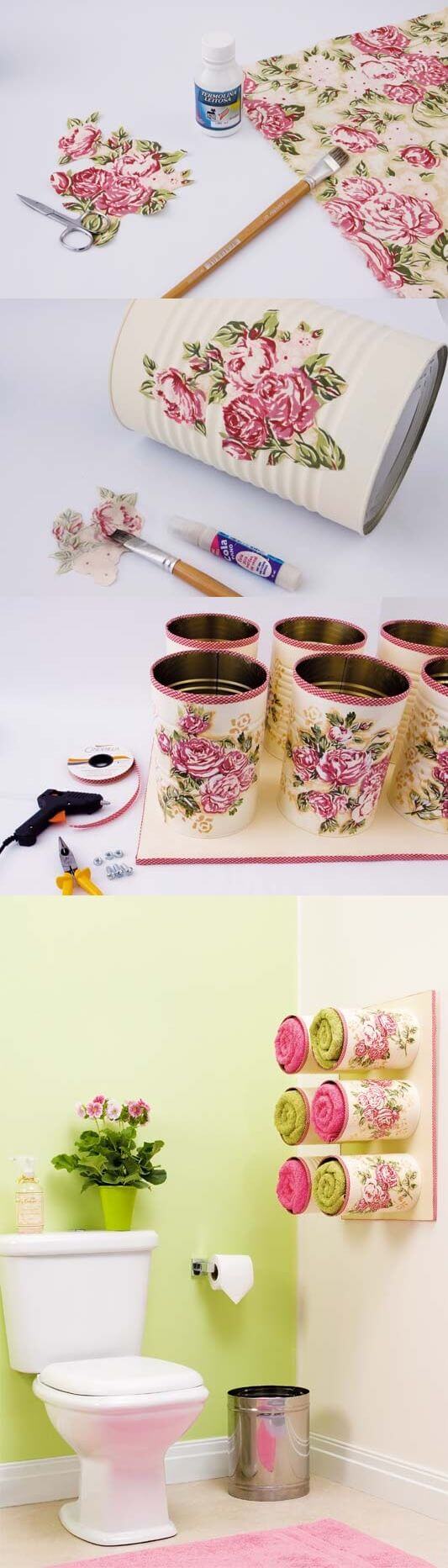 Posey-Chic Handpainted Tin Containers