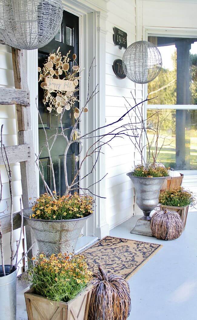 Gossamer Fall Silver Porch Urns & Display Domes