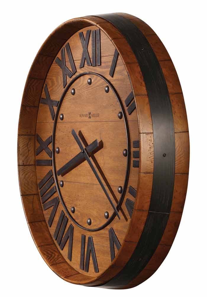 Vino Time Rustic Barrel Clock