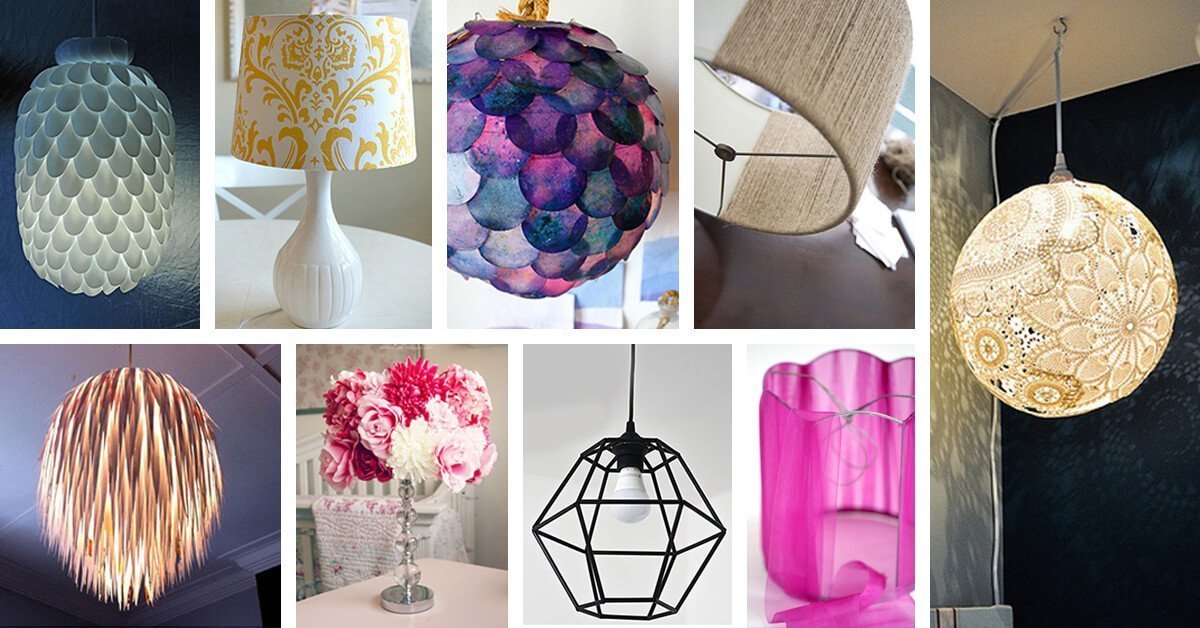 34 Best Diy Lamp And Shade Ideas, Types Of Glass Light Shades